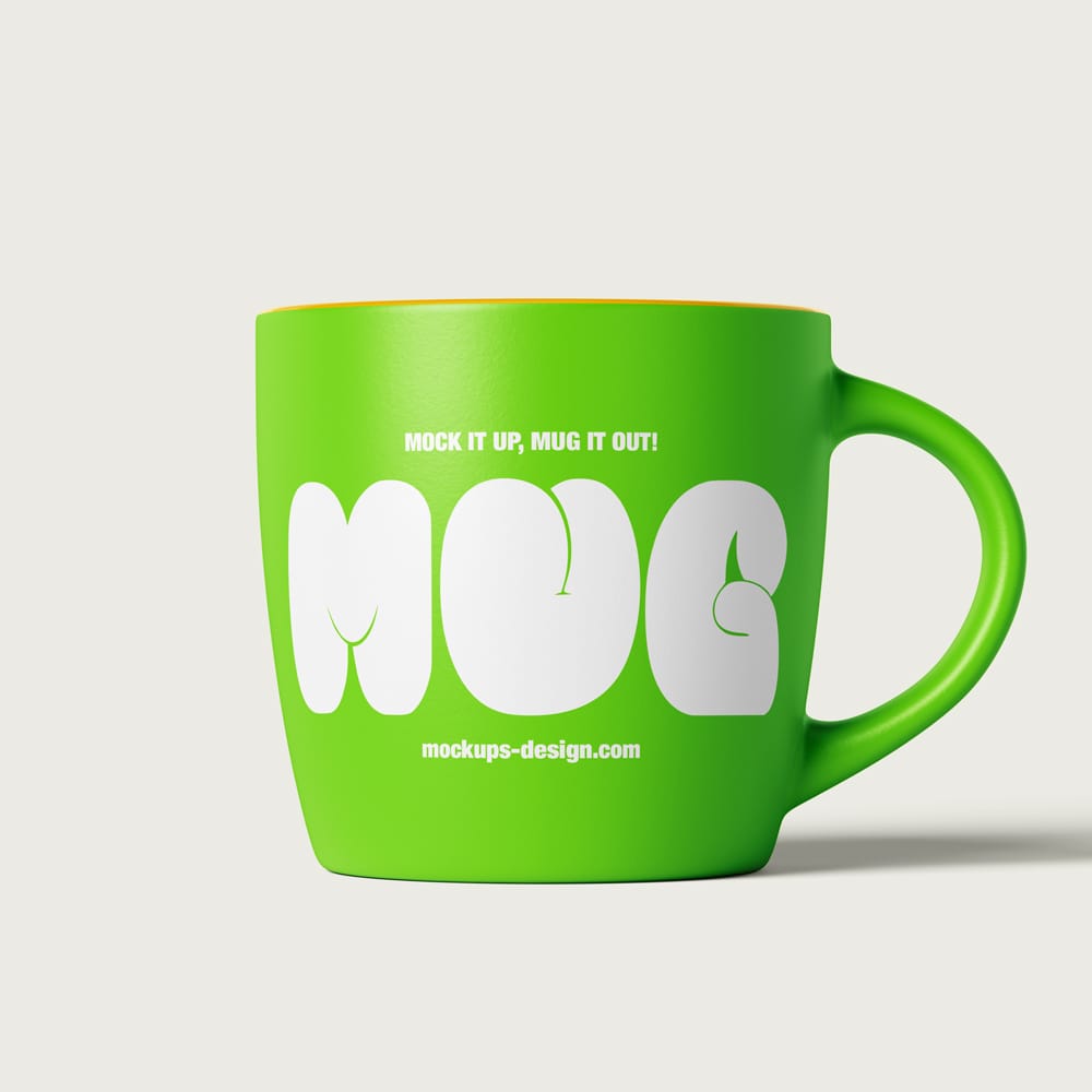 Free Ceramic Matt Mug Mockup PSD