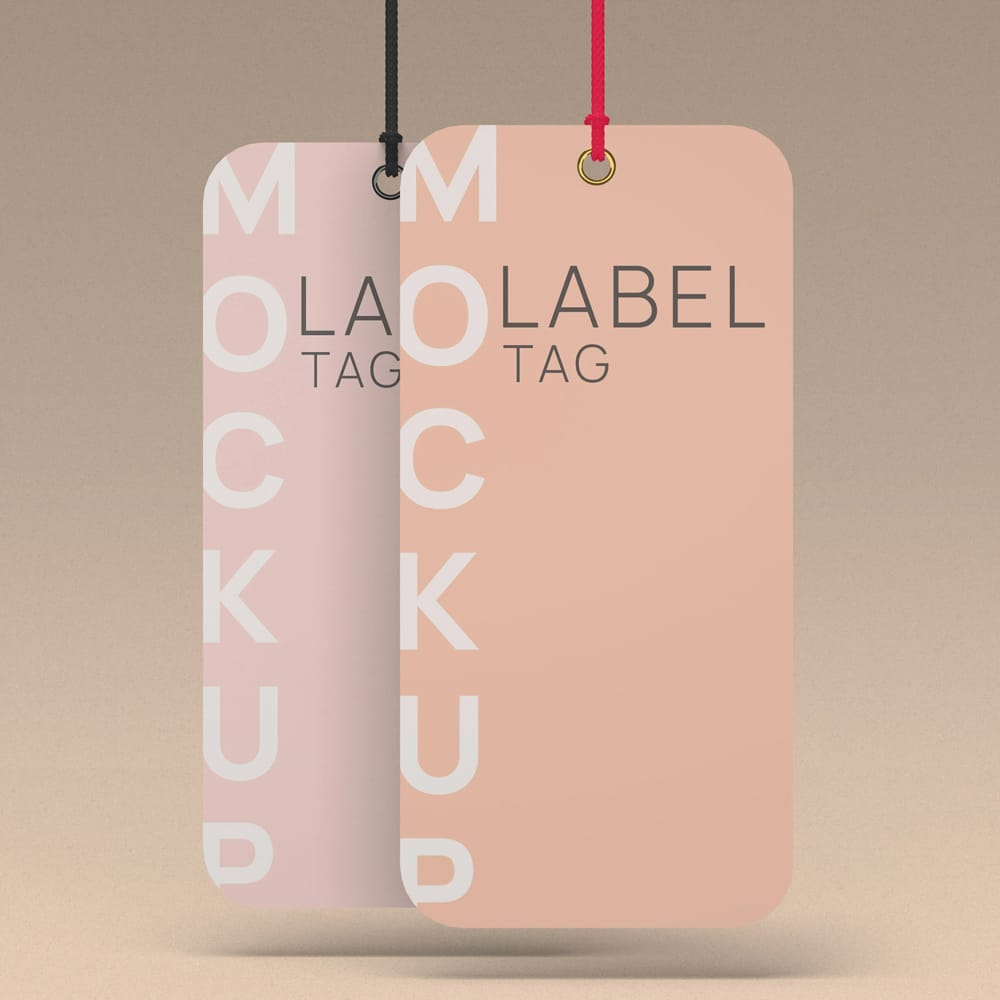 Free Cloth Label Tag Mockup PSD