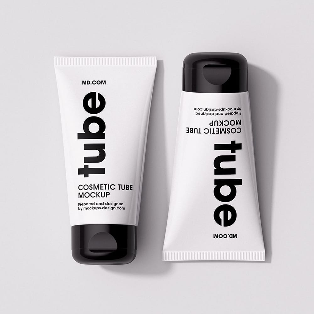 Free Cosmetic Tubes Mockup PSD