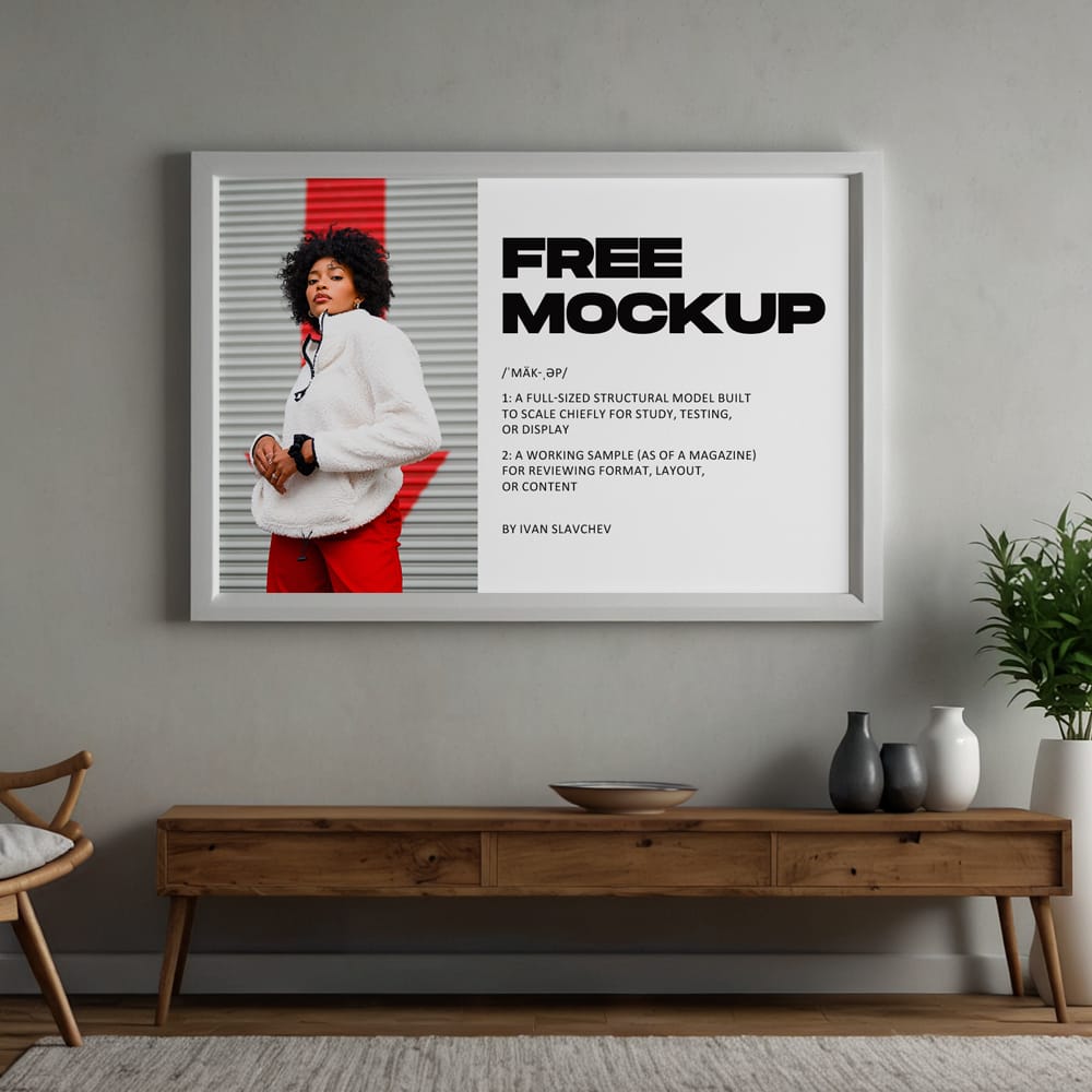 Free Fashion Poster Mockup PSD