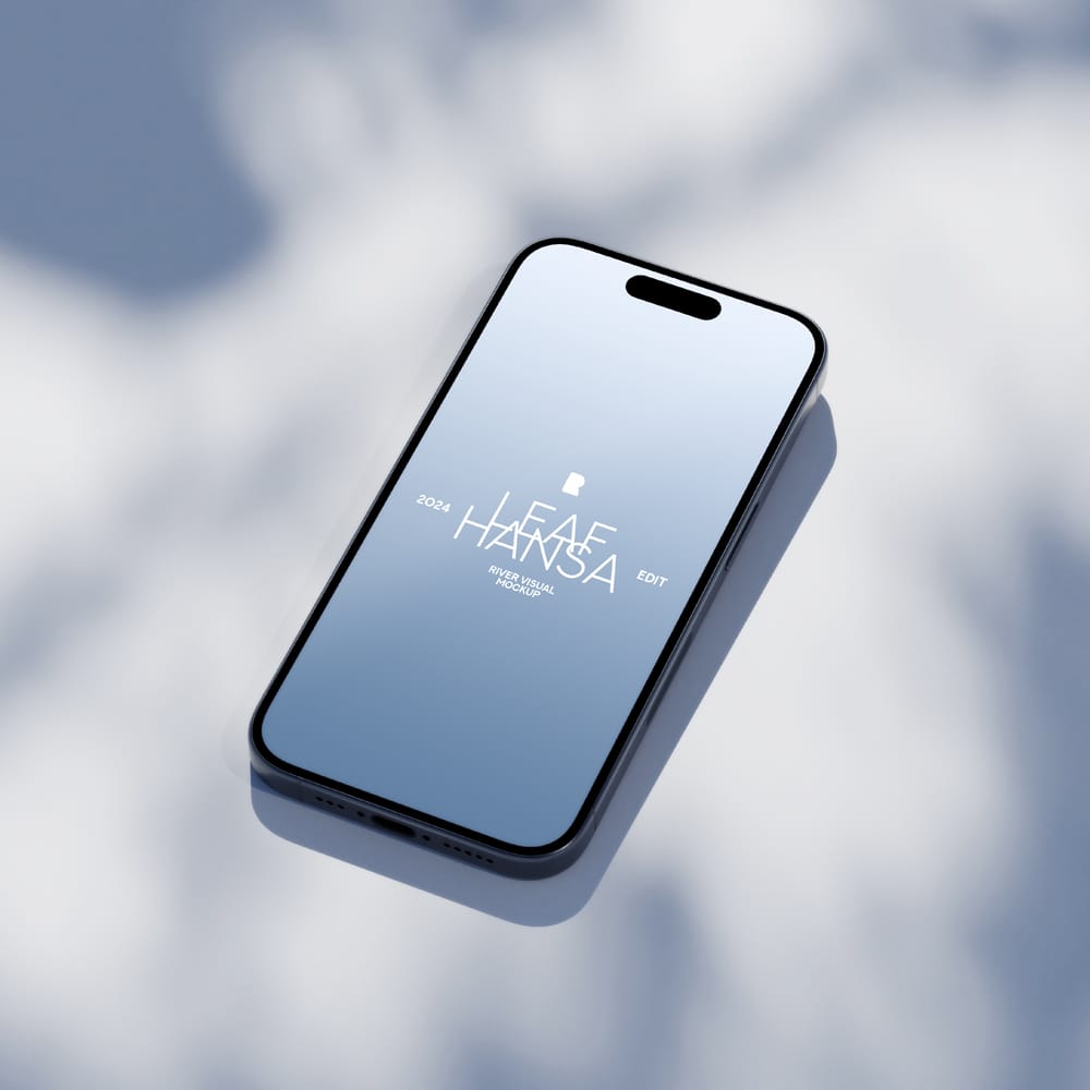 Free Leafhansa iPhone 15 Pro Mockup PSD
