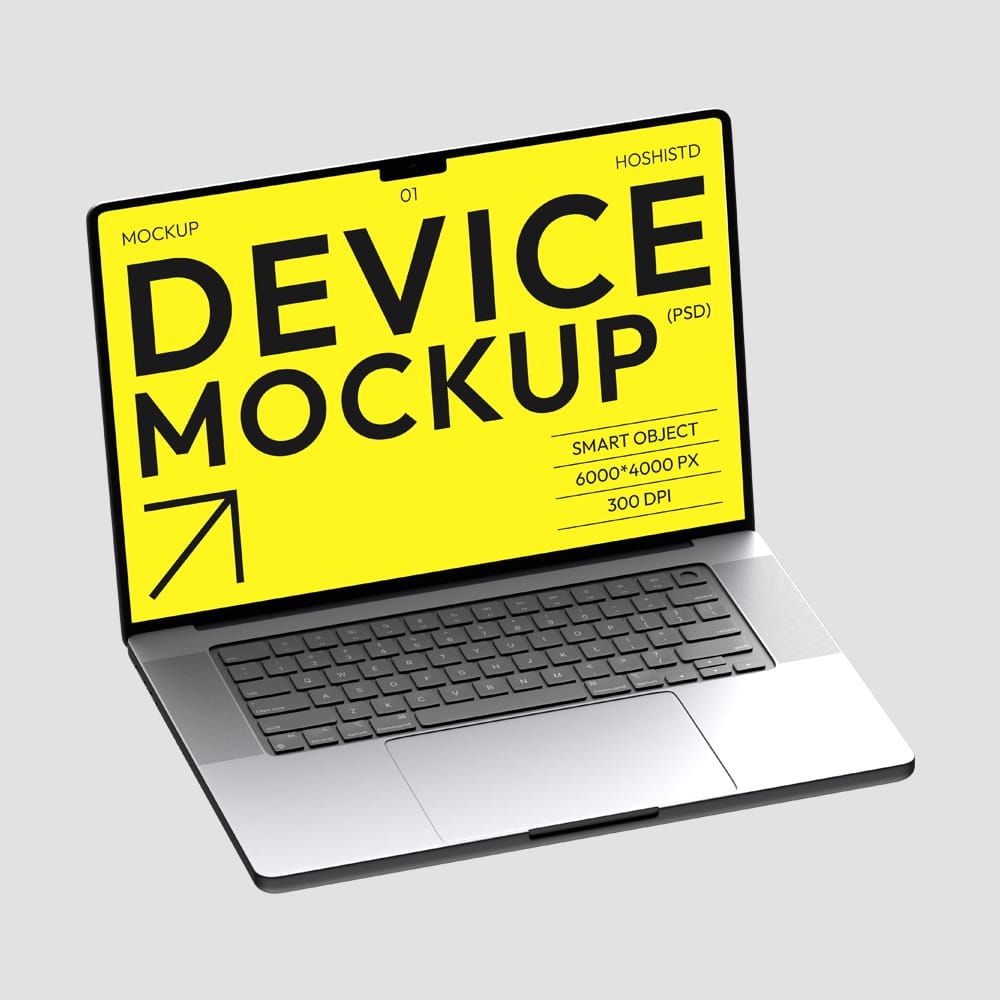 Free Macbook Device Mockup PSD