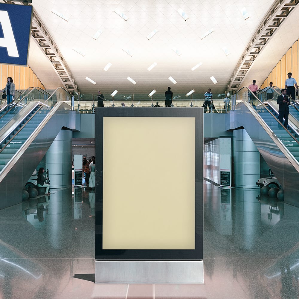 Free Metro Station Poster Mockup PSD