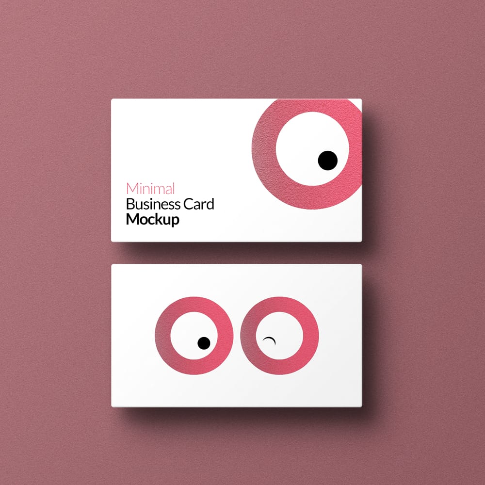 Free Minimal Business Card Mockup Template PSD