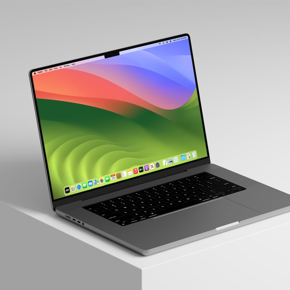 Free Minimal Macbook Pro Mockup PSD