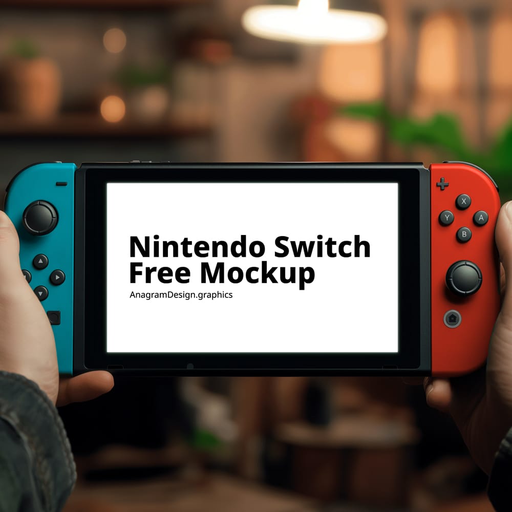 Free Nintendo Switch Mockup PSD