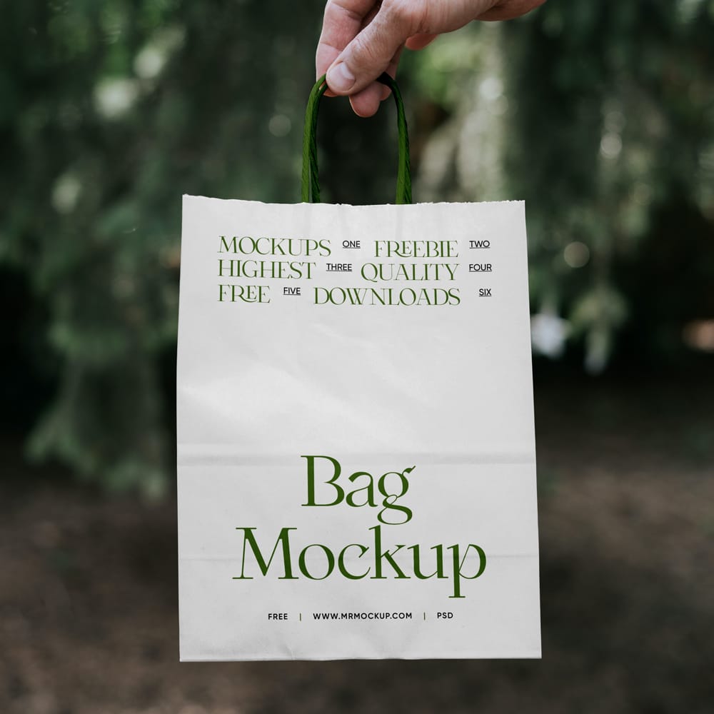 Free Packaging Paper Bag Mockup PSD