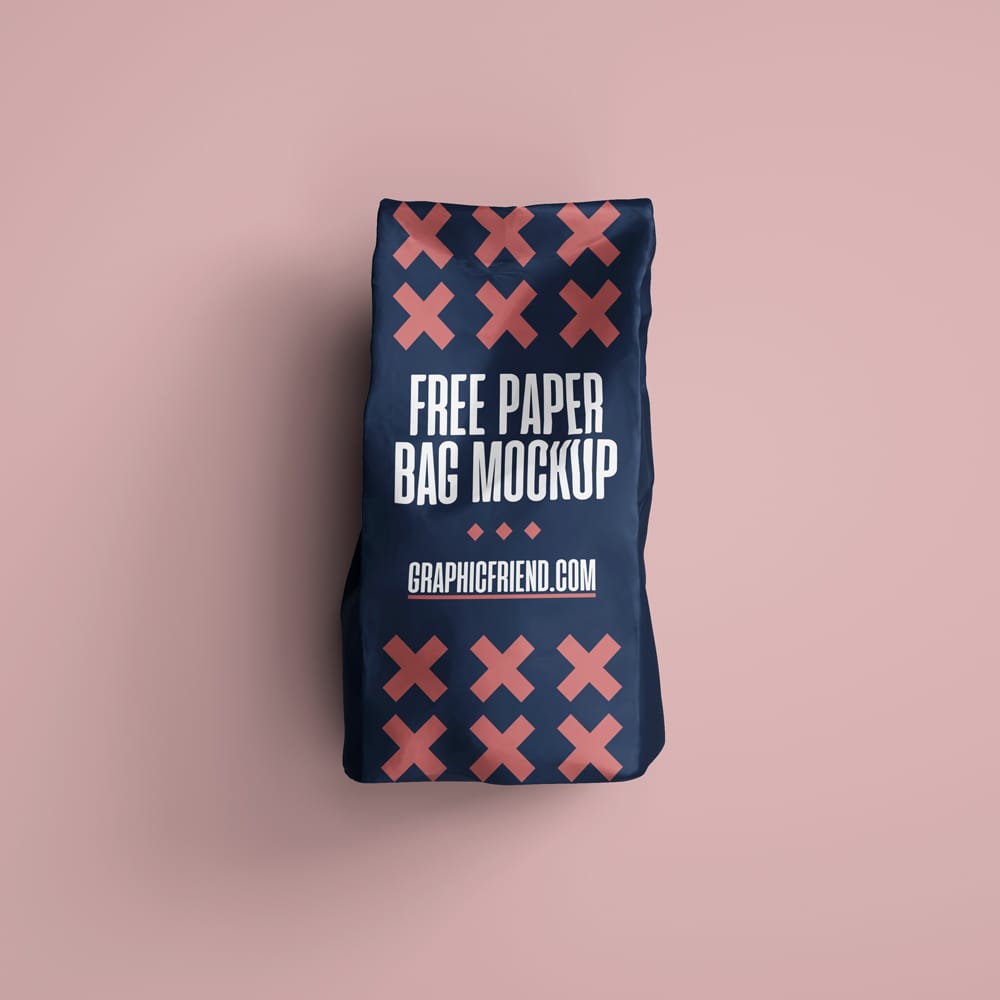 Free Paper Bag Mockup Design PSD