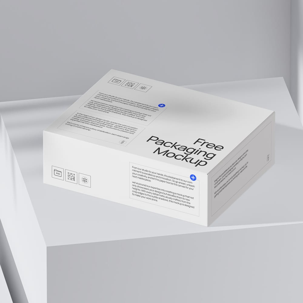 Free Paper Box Packaging Mockup PSD