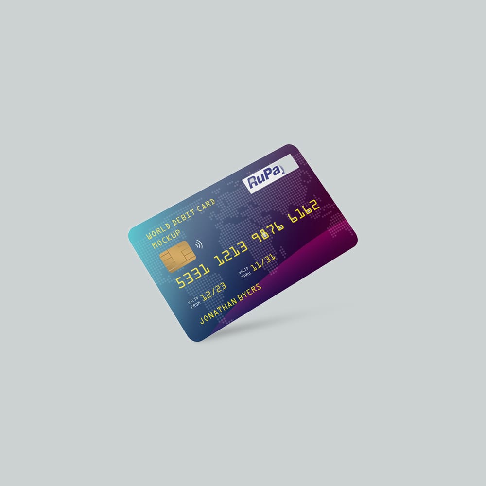 Free Plastic Debit Card Mockup PSD