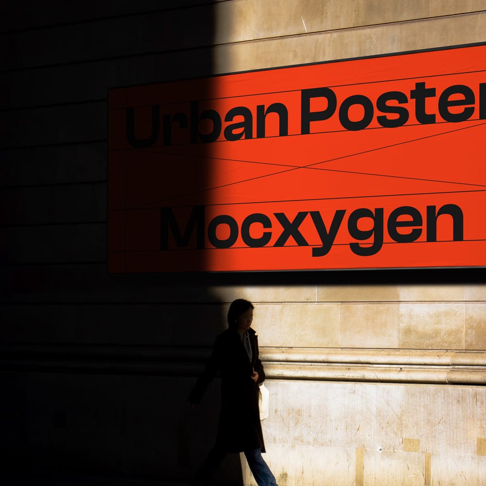 Free Realistic Urban Poster Mockup PSD