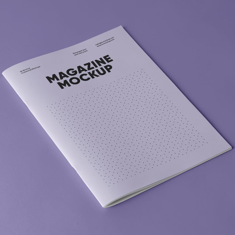 Free Soft Cover Magazine Mockup PSD