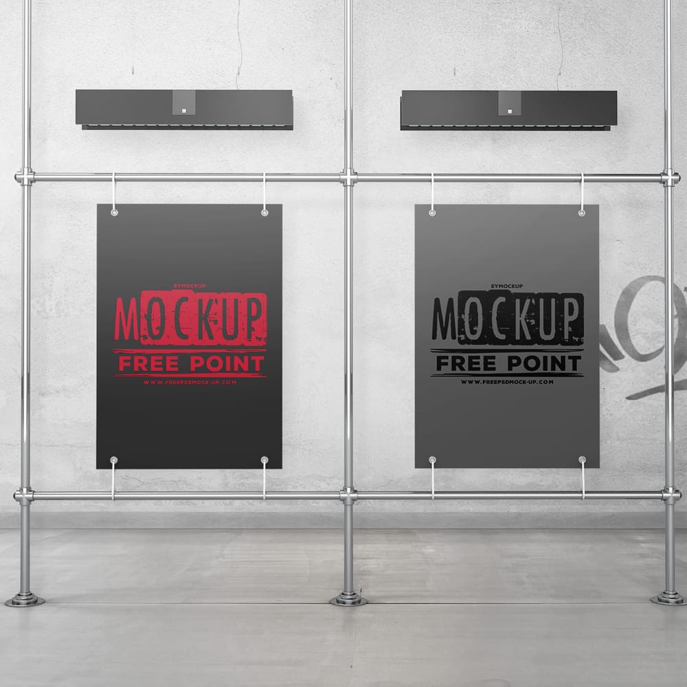 Free Subway Underground Poster Mockup PSD