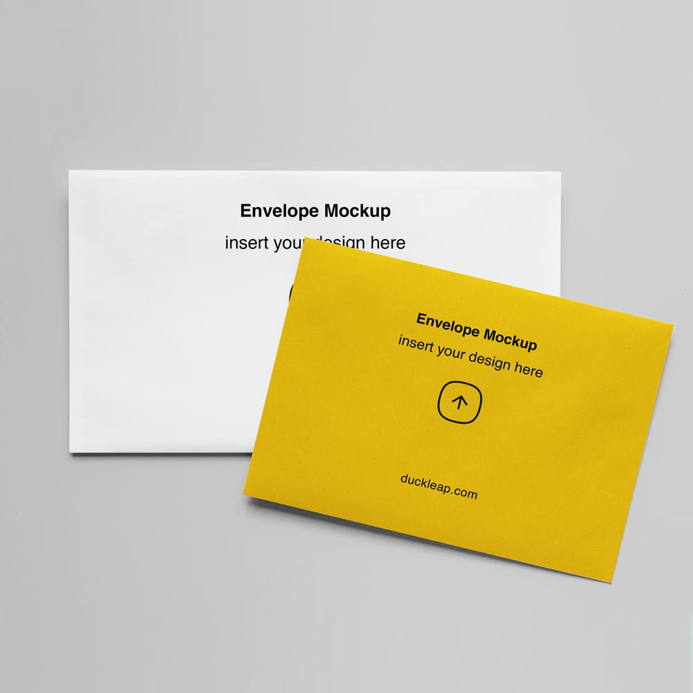 Free Two Envelopes Mockup PSD