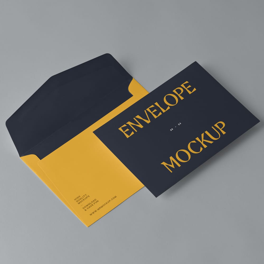 Free Two Small Envelopes Mockup PSD