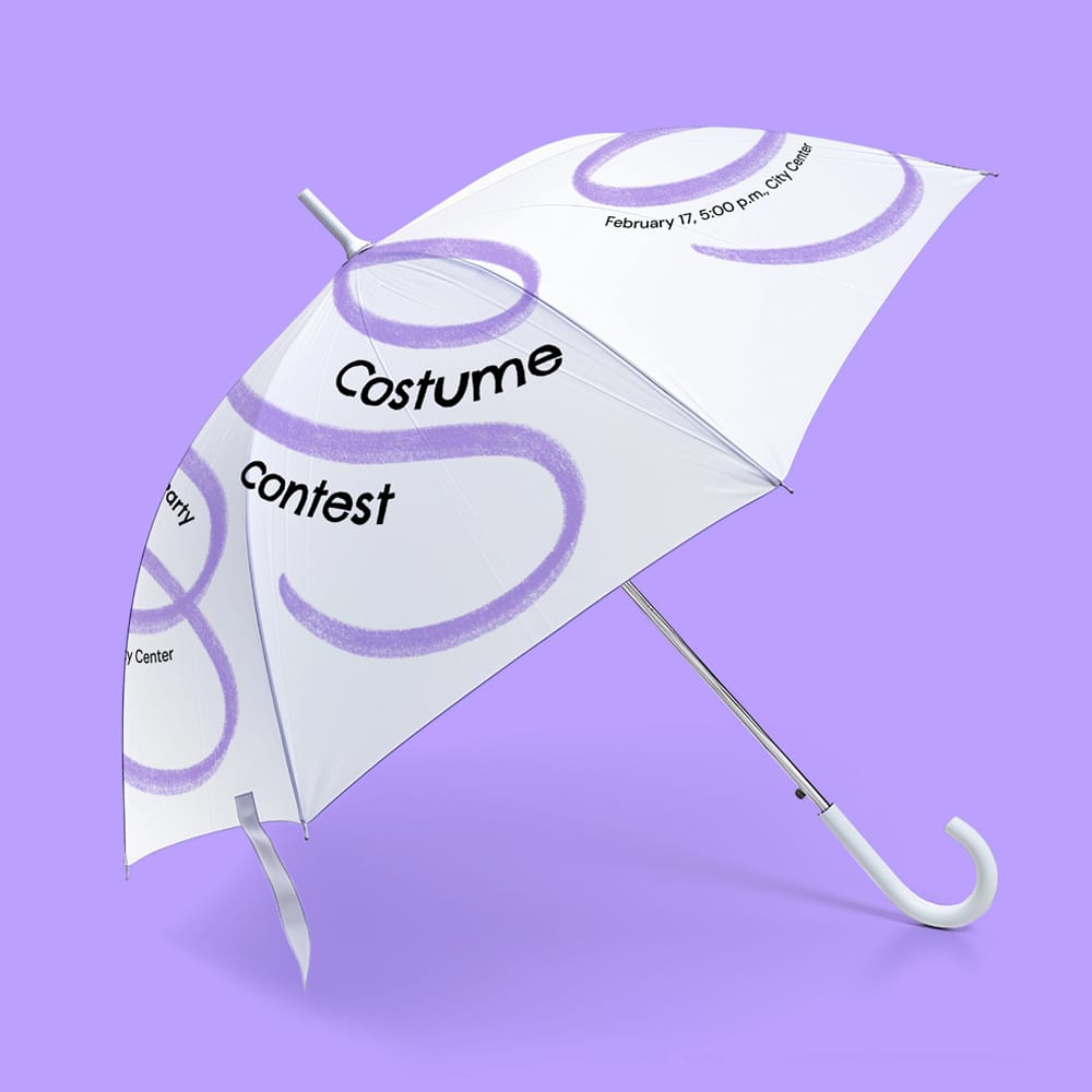 Free Umbrella Mockup Design PSD