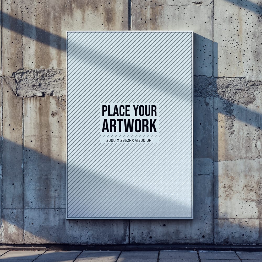 Free Urban Poster Mockup Design PSD