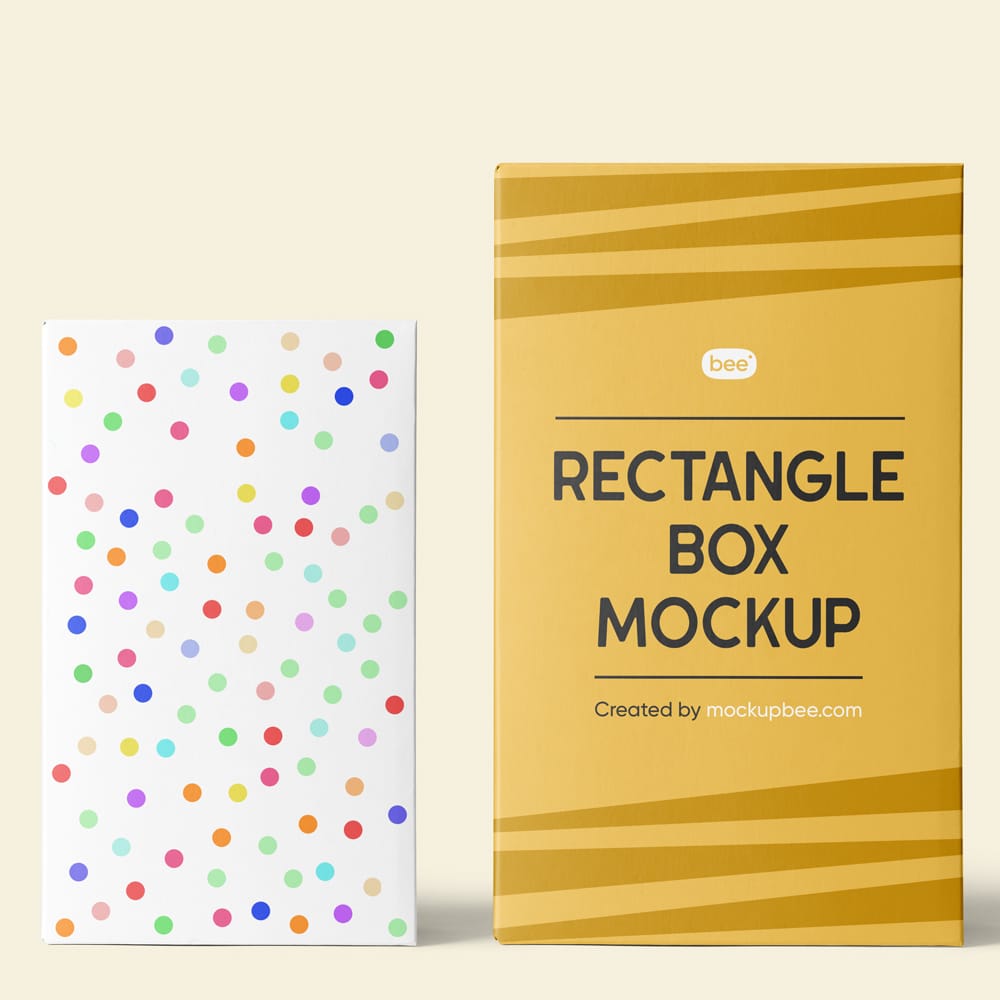 Free Vertical Boxes Mockup PSD