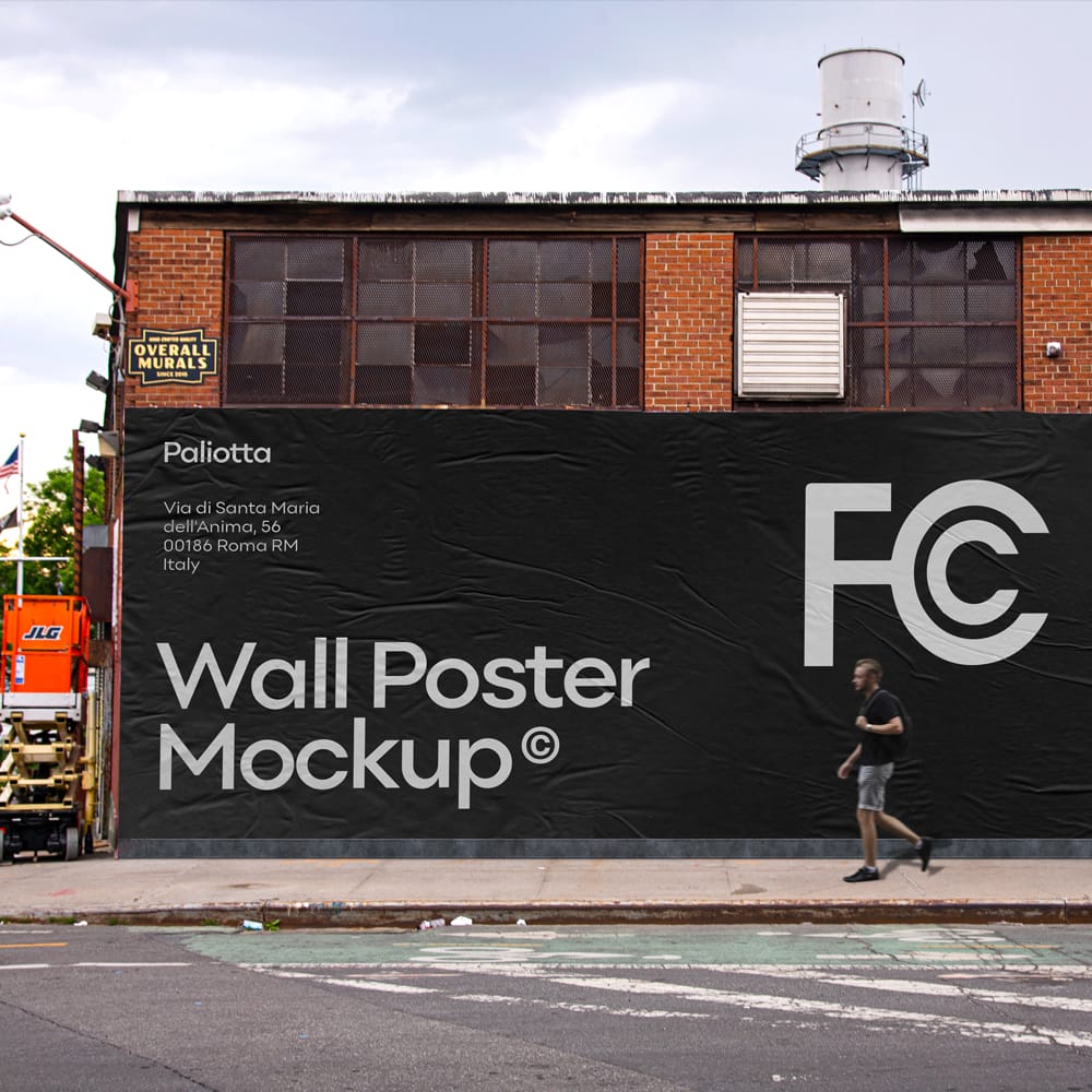 Free Wall Poster Mockup Template PSD