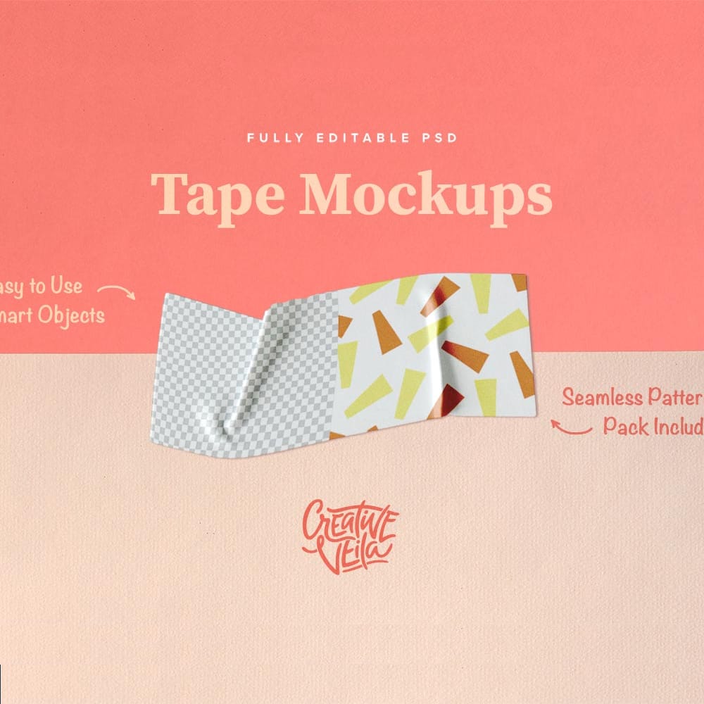 Free Washi Tape Mockups PSD