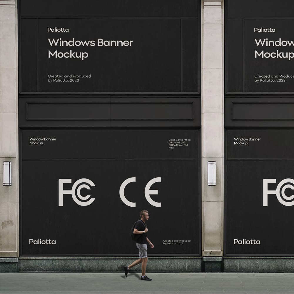 Free Windows Banner Mockup PSD