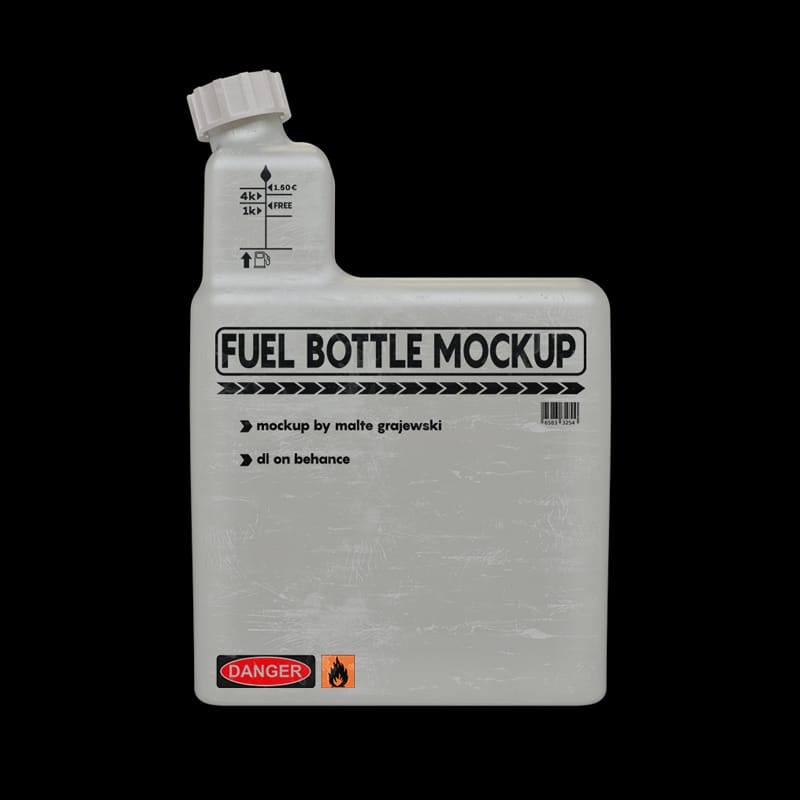 Fuel Bottle Mockup PSD