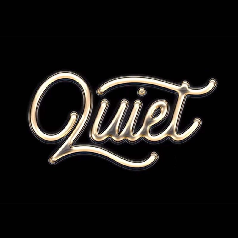 Golden Chrome Logo Mockup PSD