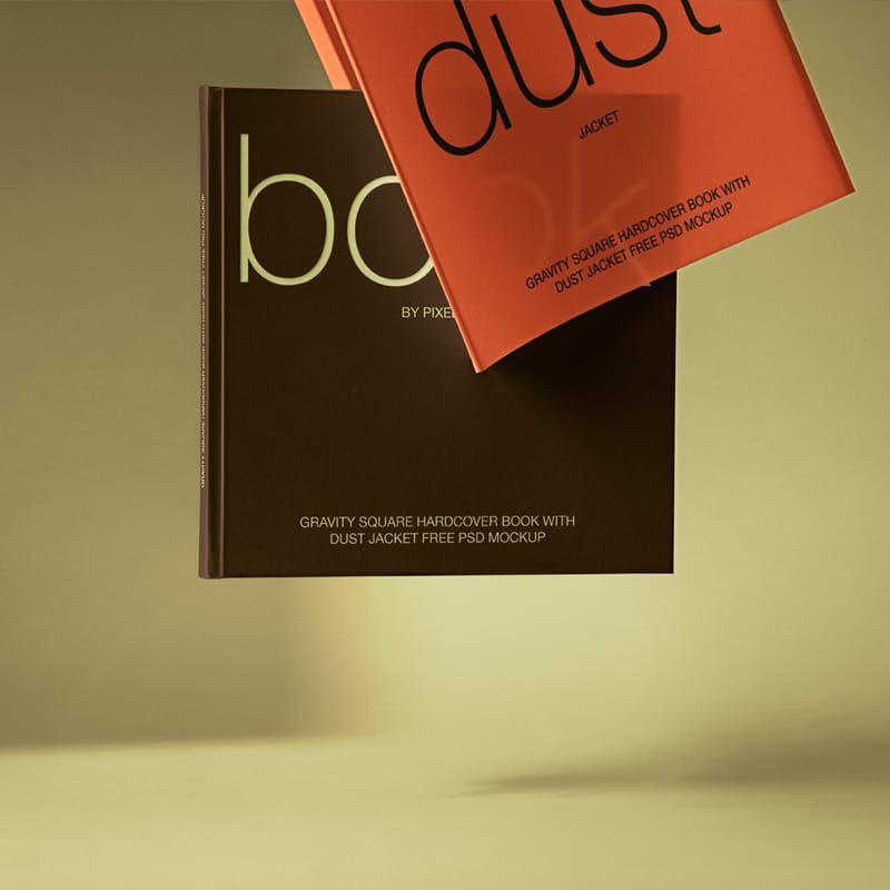 Gravity Branding Square Book Mockup PSD