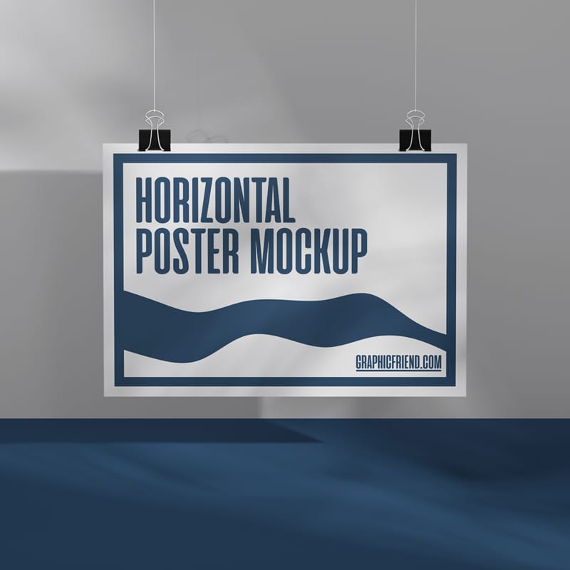 Horizontal Poster Mockup PSD