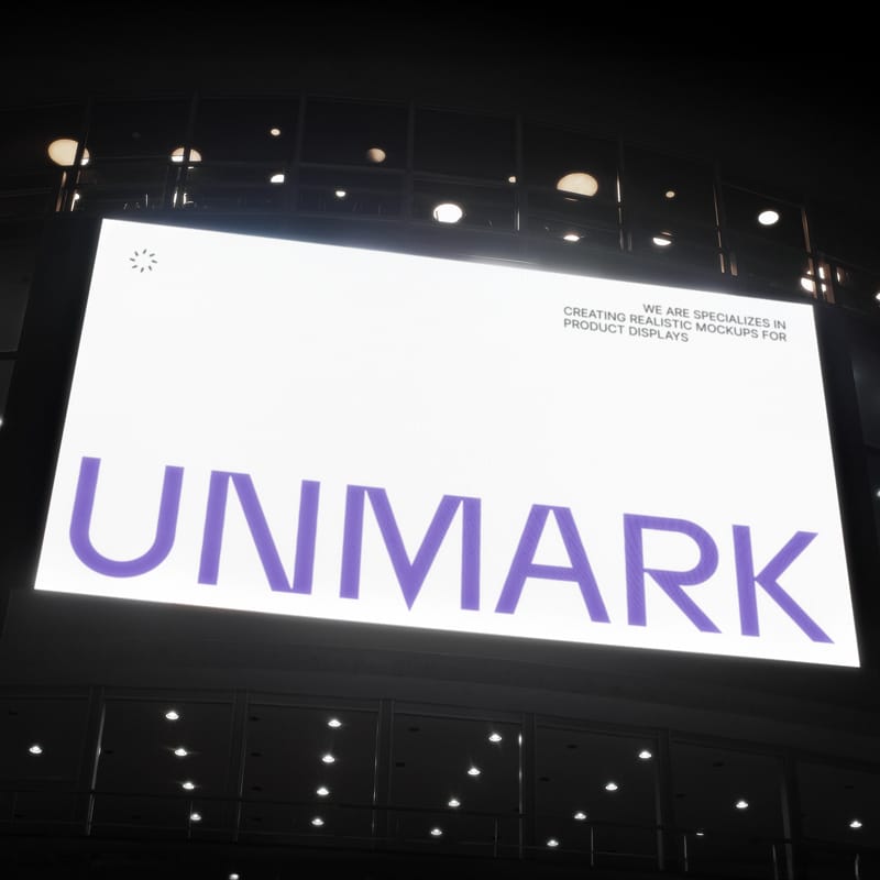 Horizontal Screen Billboard Mockup PSD