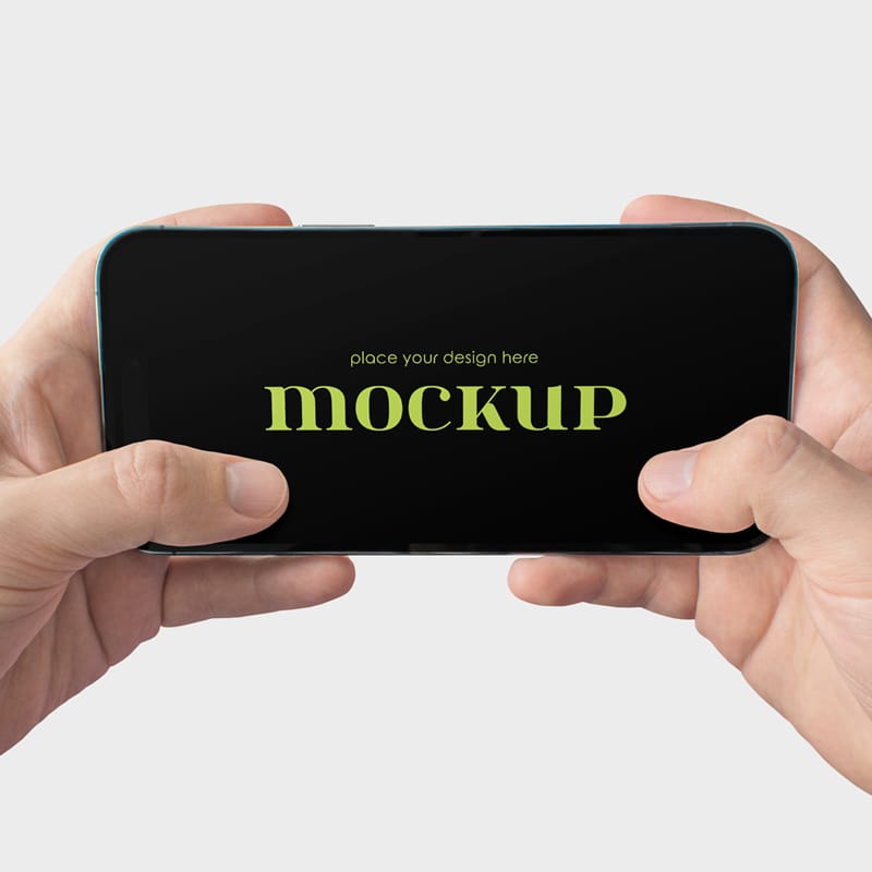 Landscape iPhone Mockup PSD