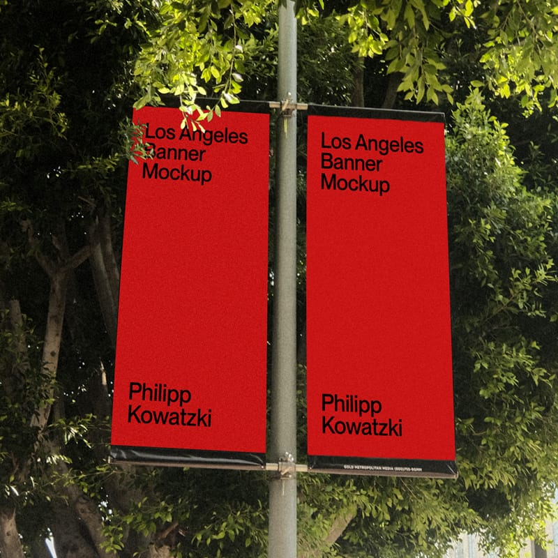 Los Angeles Sign Billboard Poster Mockup PSD