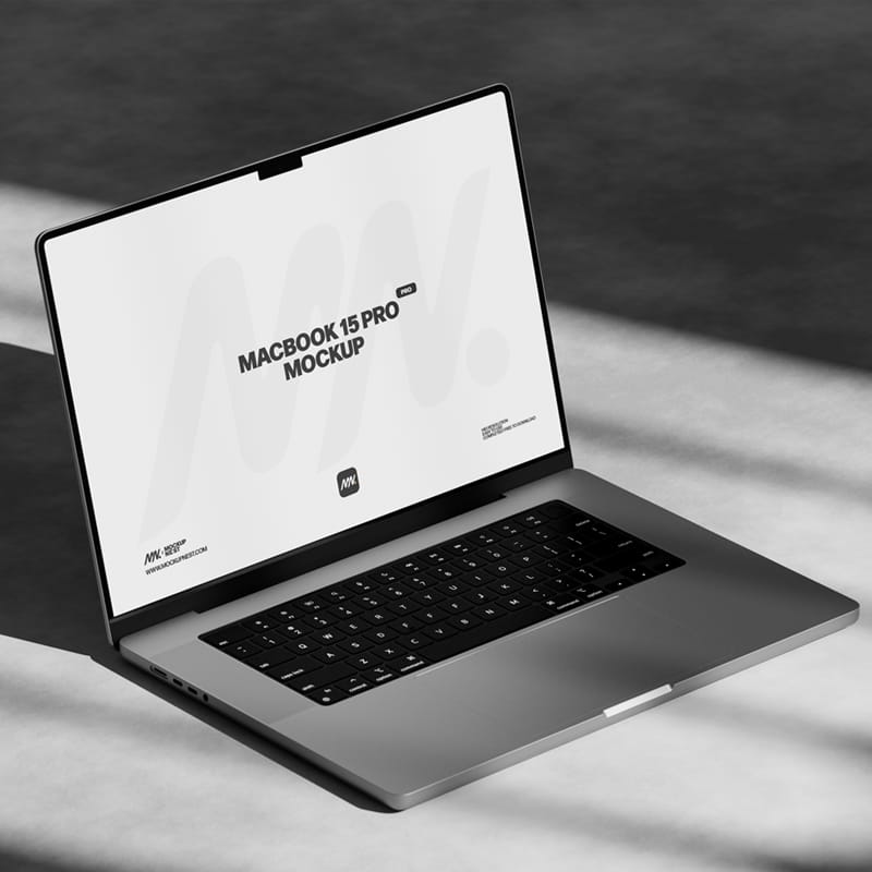 Macbook Pro Mockup In Dark PSD