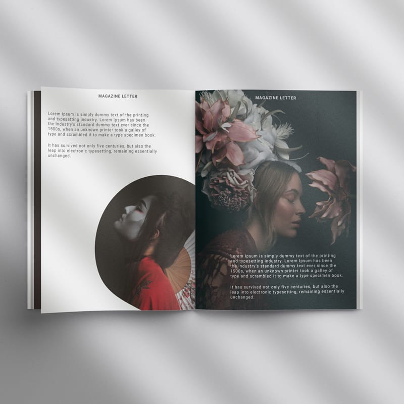 Magazine Letter Mockup PSD