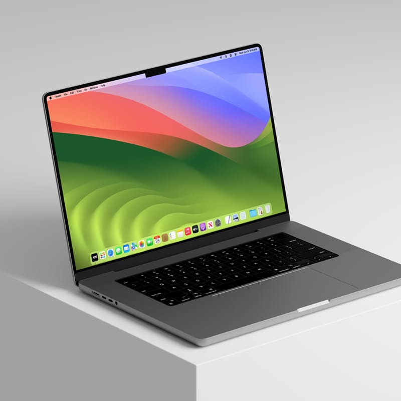 Minimal Macbook Pro Mockup PSD