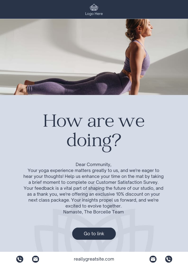 Minimalist Fitness Email Newsletter