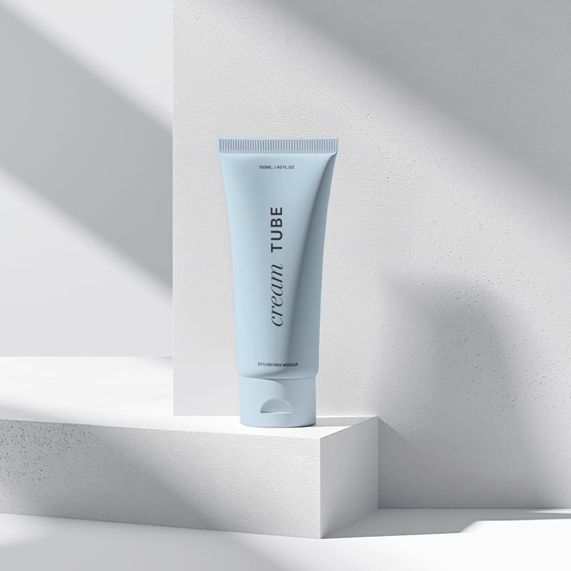 Minimalistic Cream Mockup PSD