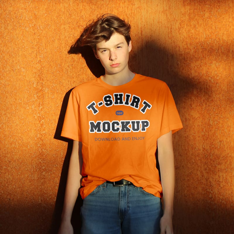 Modern Cotton T-Shirt Mockup PSD