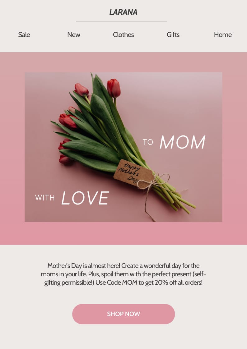 Mother's Day Sale Email Newsletter Template