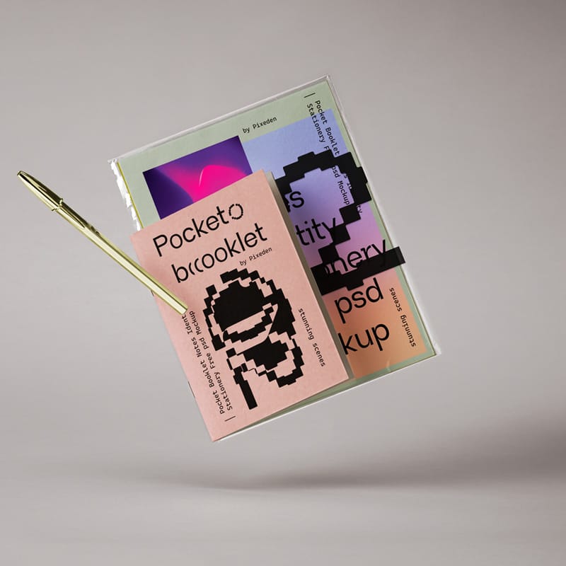 Notebook Booklet Stationery Mockup PSD