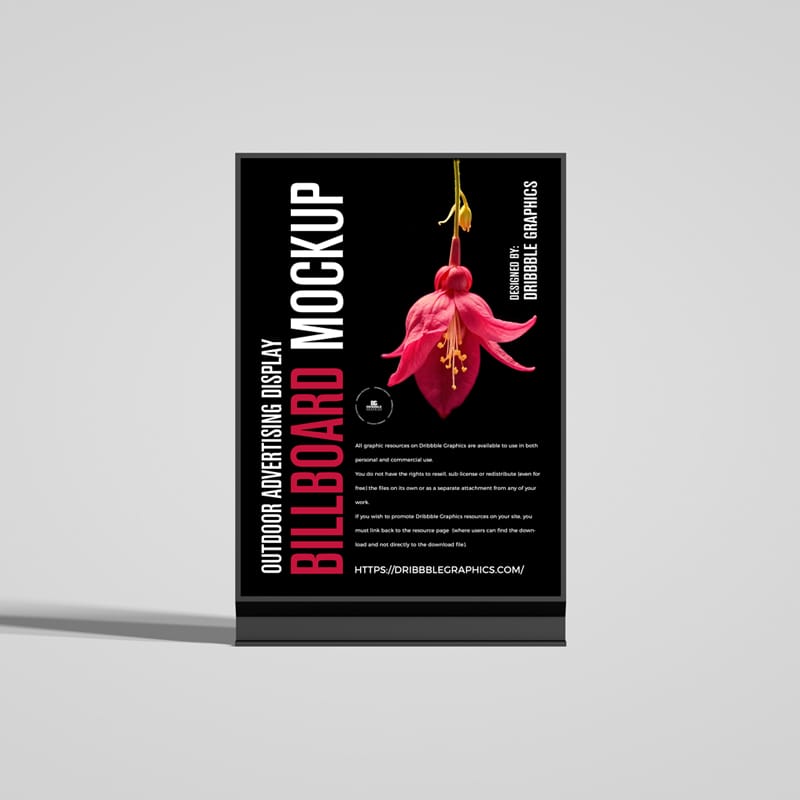 Outdoor Advertising Display Billboard Mockup PSD