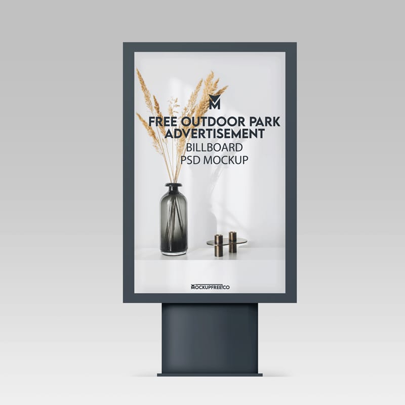 Outdoor Park Advertisement Billboard Mockup PSD