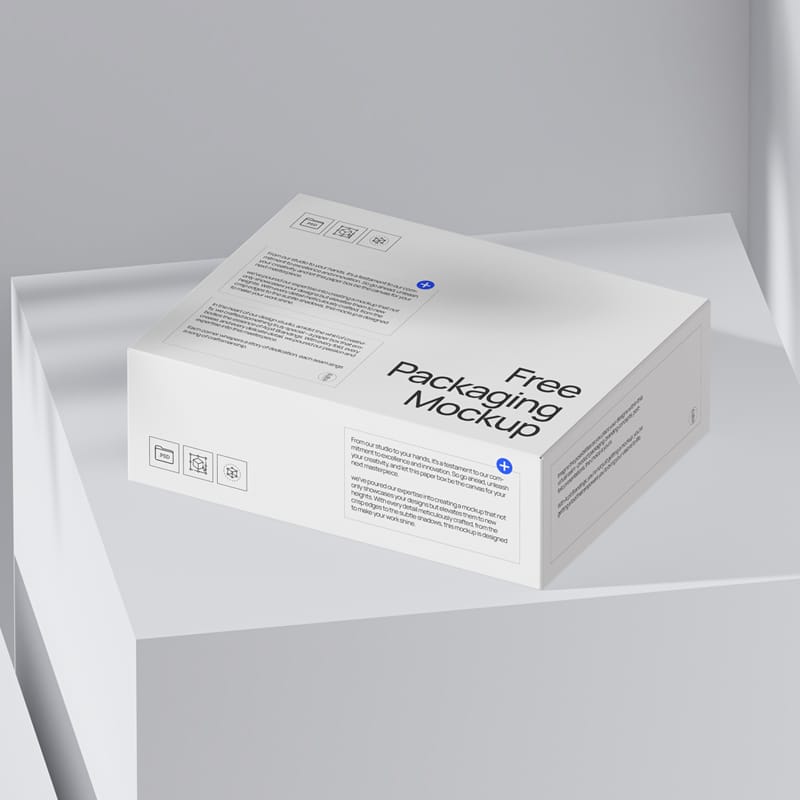 Paper Box Packaging Mockup PSD