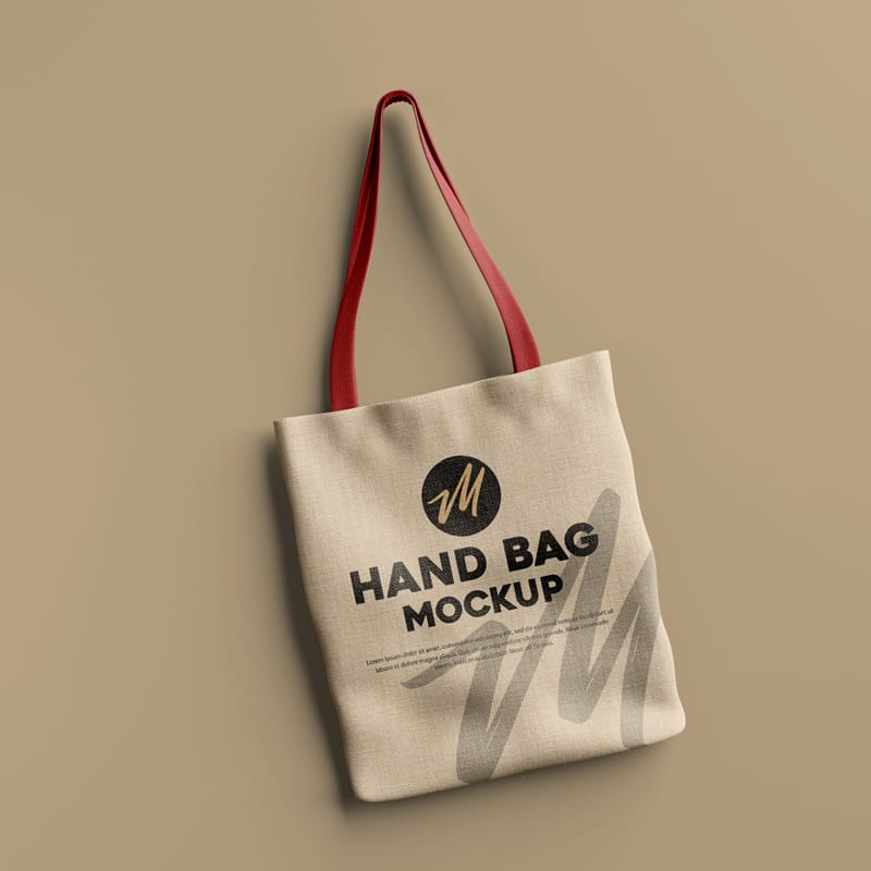 Realistic Tote Bag Mockup Template PSD