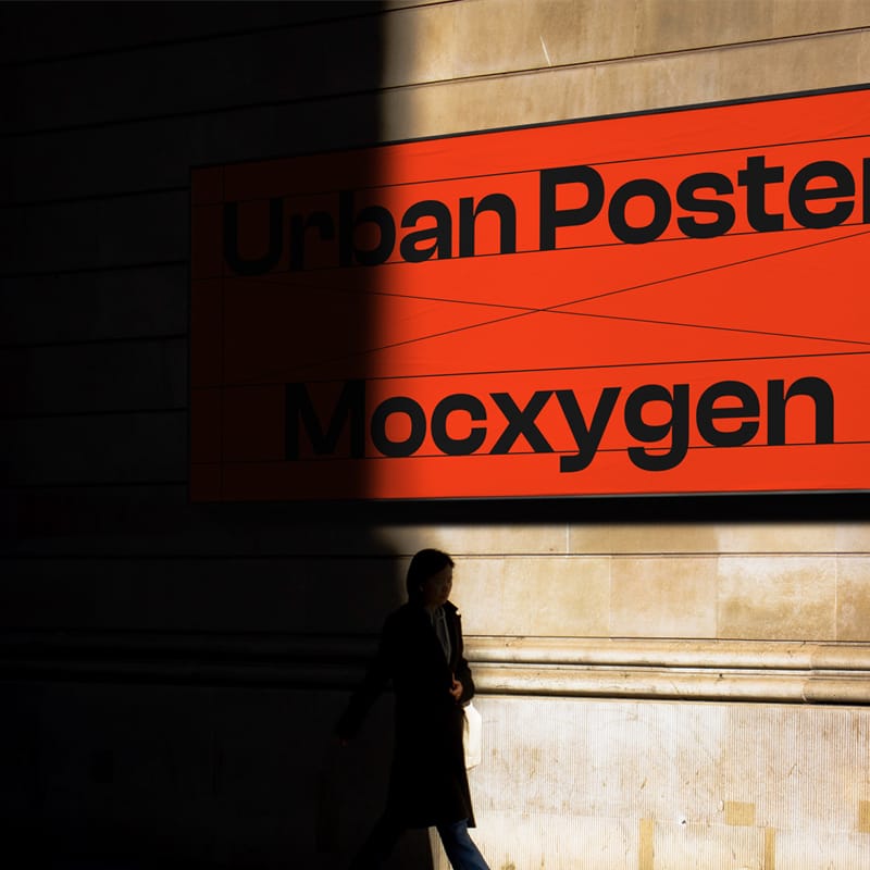 Realistic Urban Poster Mockup PSD