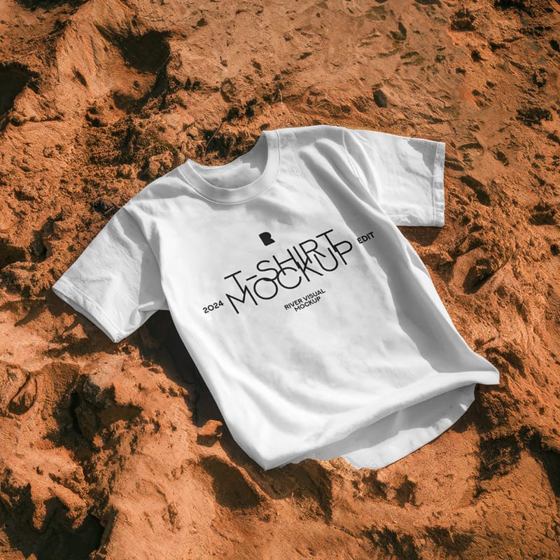 Sand T-Shirt Mockup PSD