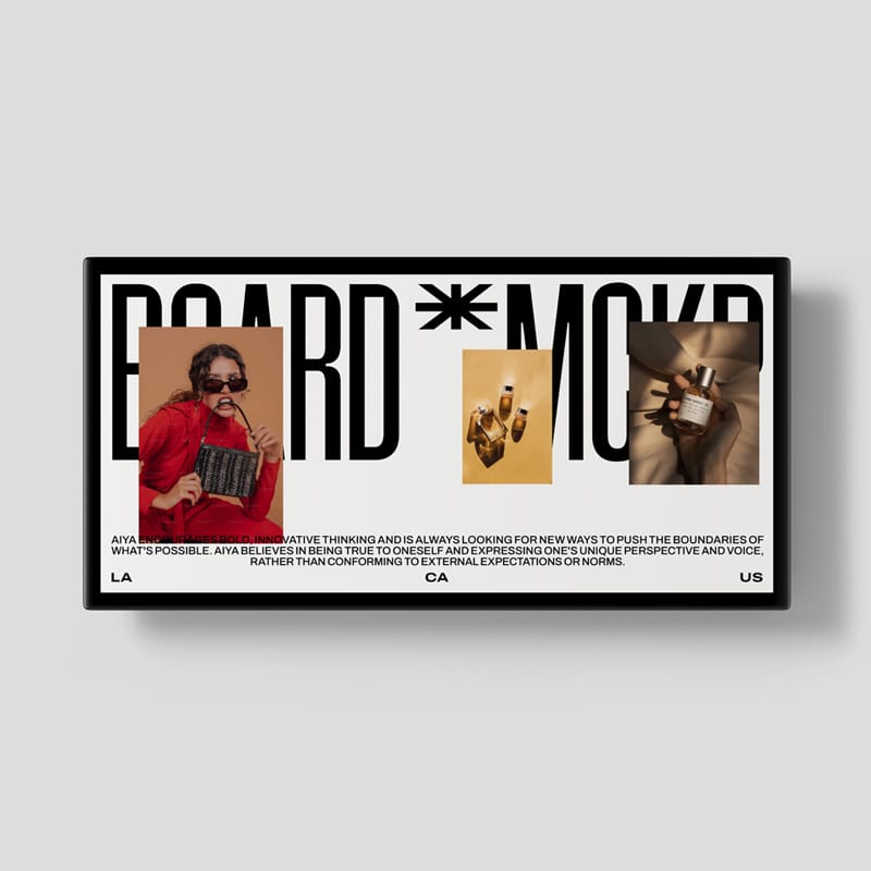 Signboard Display Poster Mockup PSD