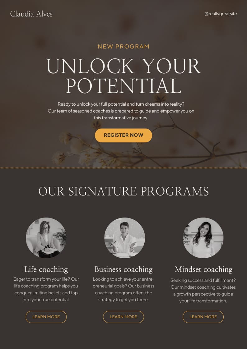 Simple Coaching Business Email Newsletter