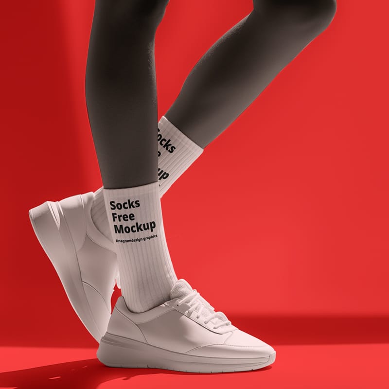 Socks Mockup Template PSD