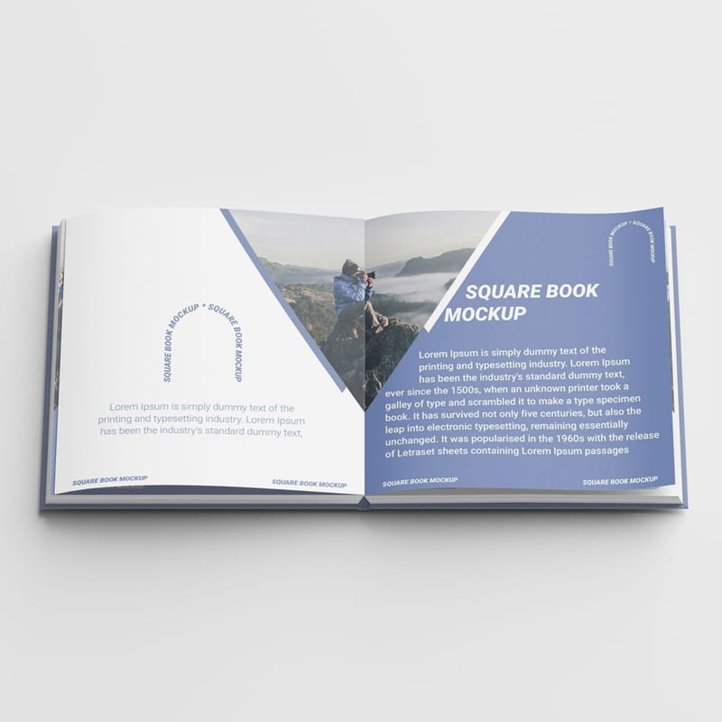 Square Book Mockup PSD